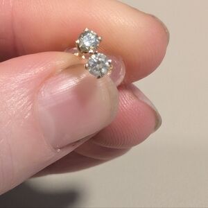 14k Gold Diamond Earrings